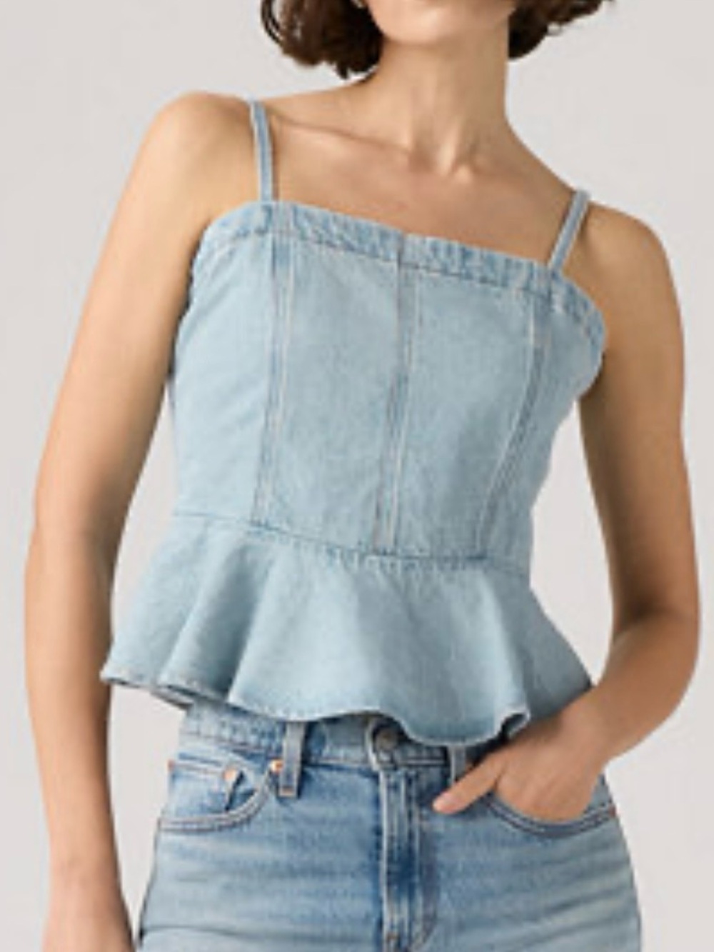 Levi’s Anderson Flounce Tank Top Denim